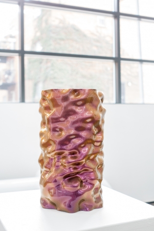 OLIVER PAUK | OBJECT #1&nbsp;| 3D PRINTED RESIN, FILM HYDROGRAPHIC,&nbsp;CAR PAINT, AND SAND | 10 X 6 X 6 INCHES | 2016