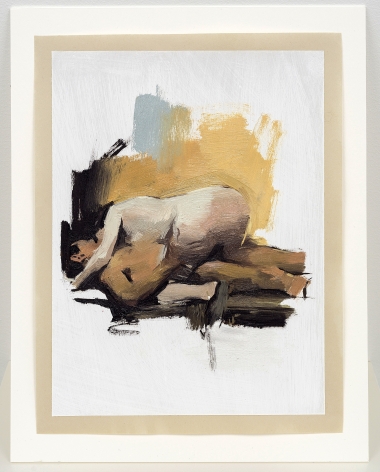 ANDREW MORROW | TWO NUDES (STUDY) | OIL ON PREPARED PAPER | 11 X 8.5 INCHES | 2015