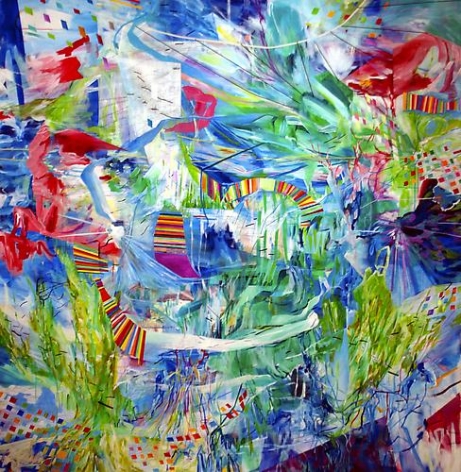 AMY SCHISSEL | CENTRAL PARK | ACRYLIC ON CANVAS | 72 X 72 INCHES | 2013